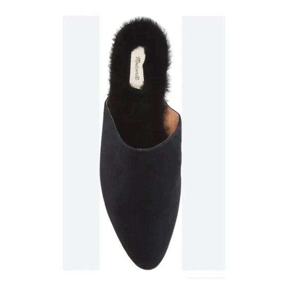 MADEWELL The Suede Kasey Mule Faux Shearling - Picture 1 of 6